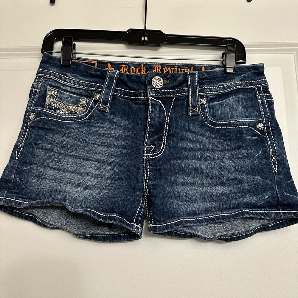 Rock Revival Sherry Dark Blue Jean Shorts